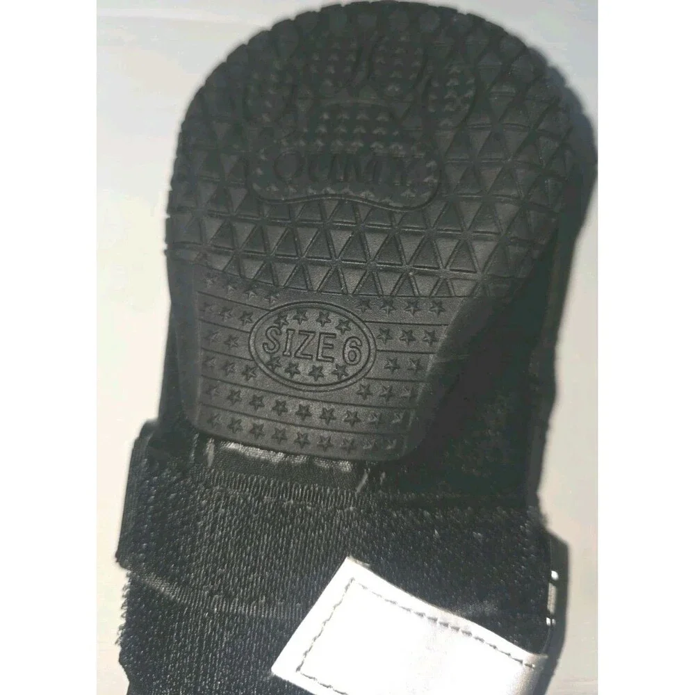 QUMY Dog Shoes for Dogs, Medium Dog Boots & Paw Protectors Size 6 - Black